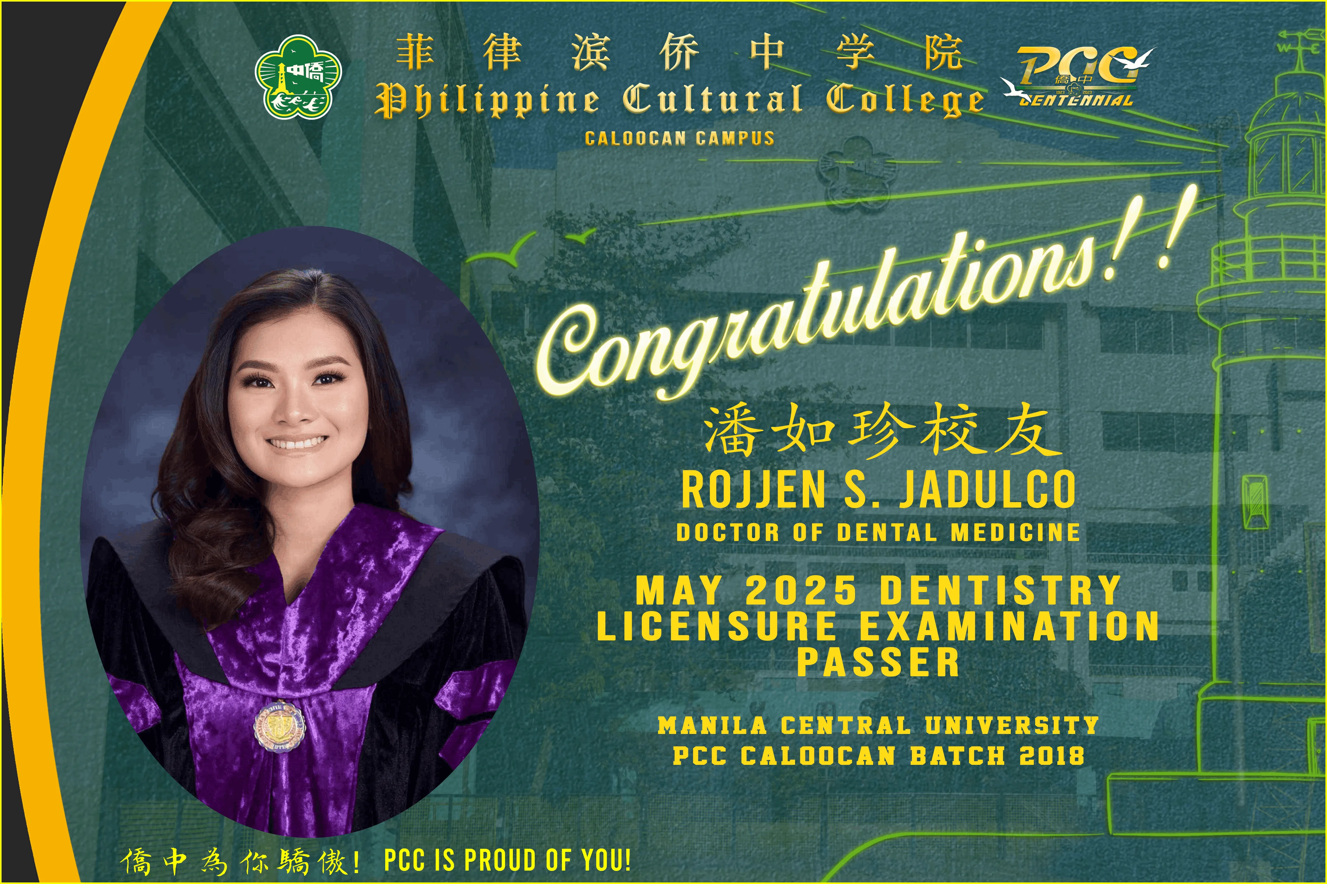 Dentistry Licensure Examination Passer - Manila Central University